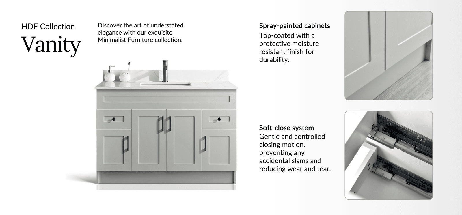 HDF bathroom vanity
